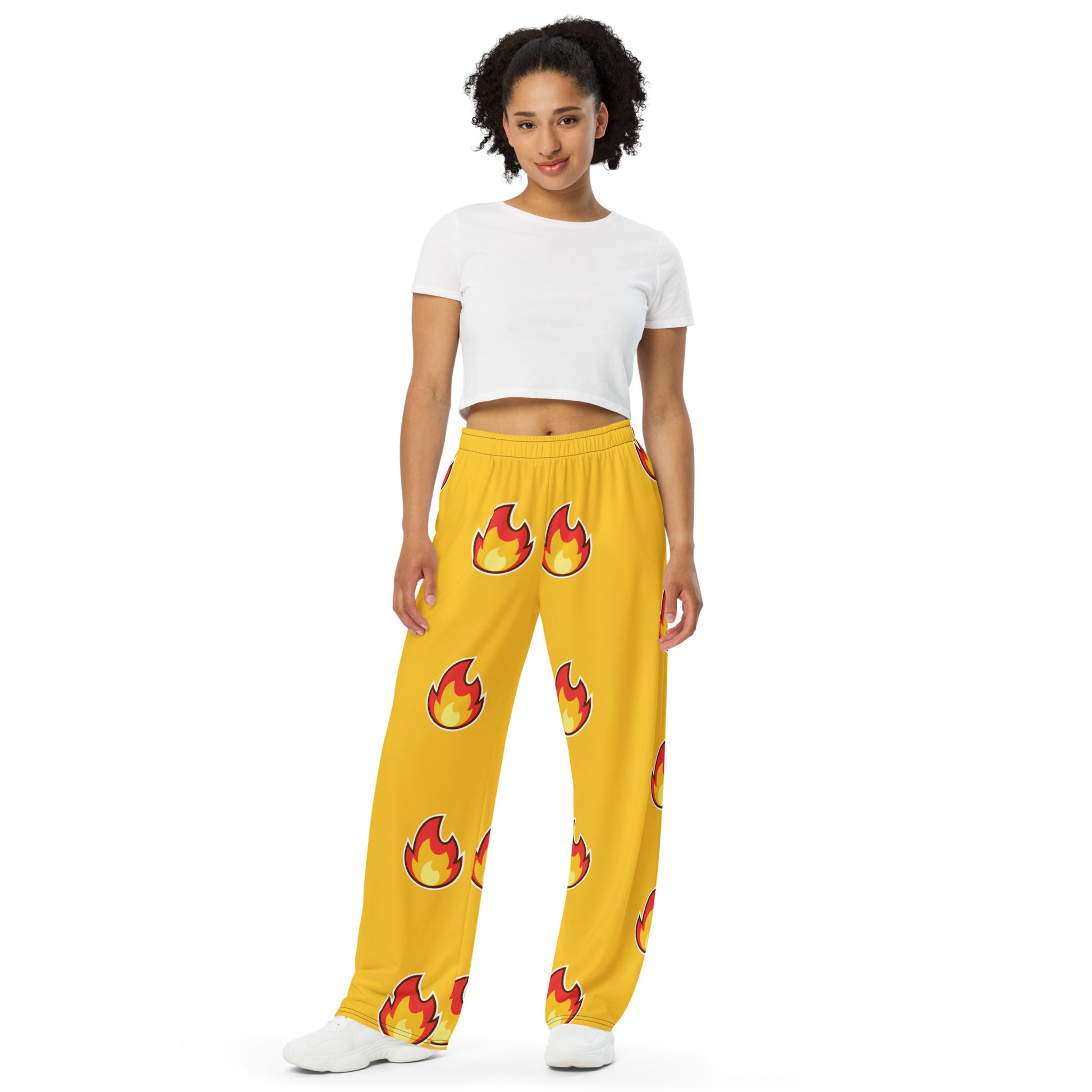 Shop Digital Printed Wide Leg Buddha Pants 